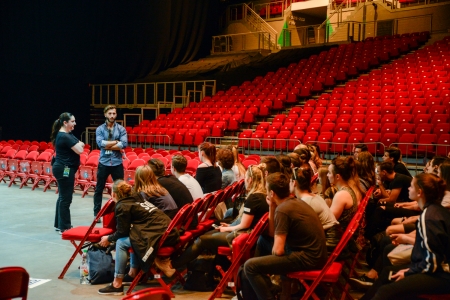 Artistaiskolások látogatása a Cirque du Soleil próbáján